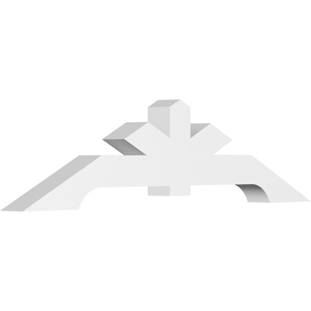 Ekena Millwork Vanguard Architectural Grade PVC Gable Bracket, 84"W x 21"H x 6"D x 6"F, 6/12 Pitch GBP084X21X0606VAN00